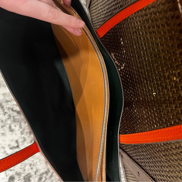 Tory Burch Vibrant Orange Tote - Picture 5 of 5